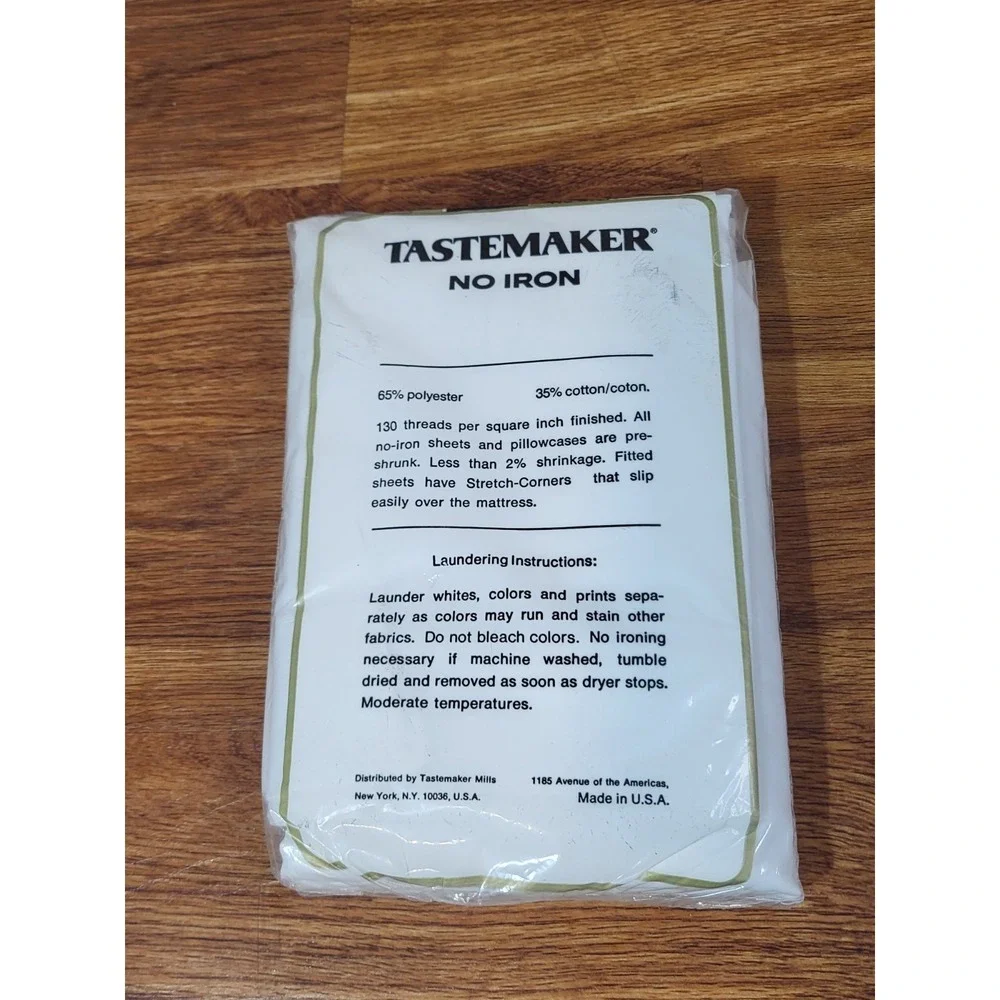 Vintage Tastemaker No Iron Muslin 2 King Pillow‎ Cases White Sealed